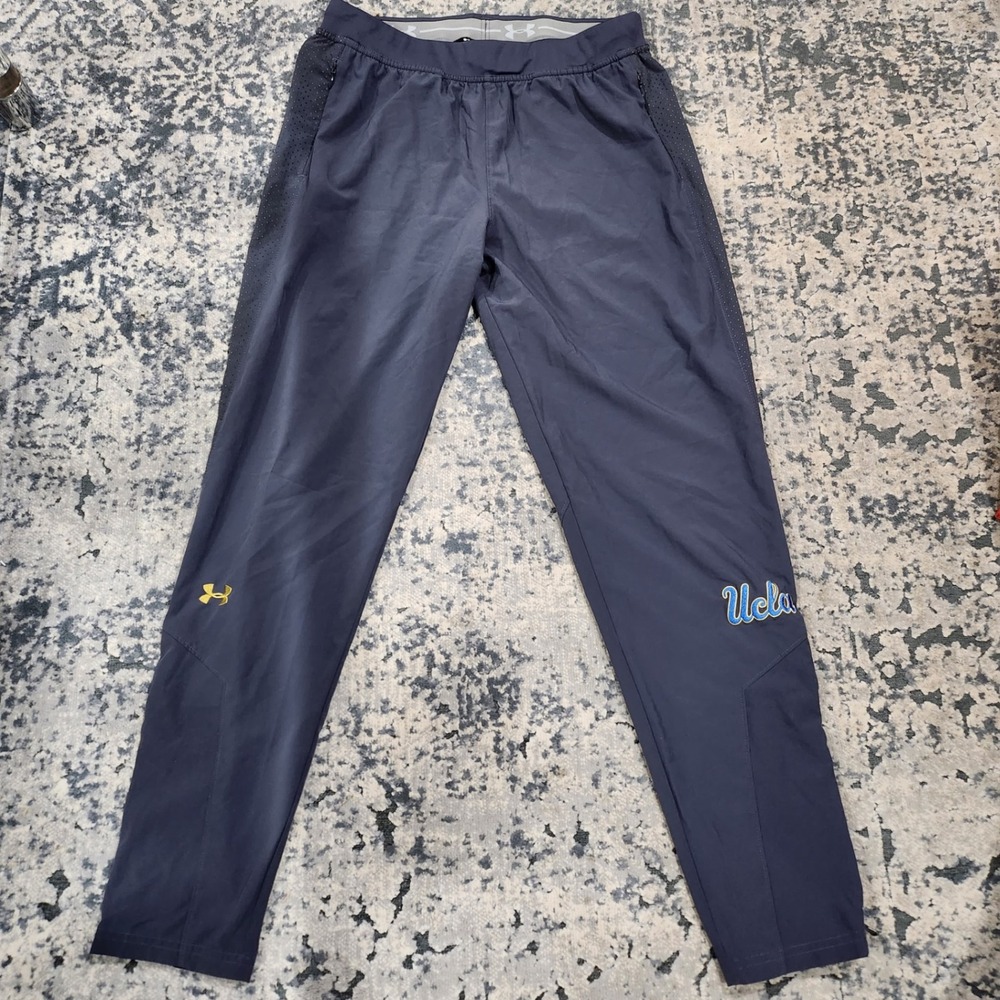 Under Armour UCLA Bruins Mens Small Navy Blue Fitted Track Pants Joggers
